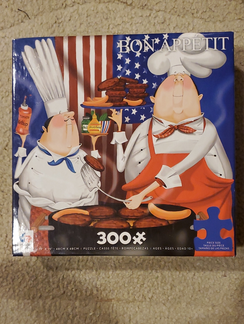 Bon Appetit Blue & White Chef Puzzle - 300 Piece